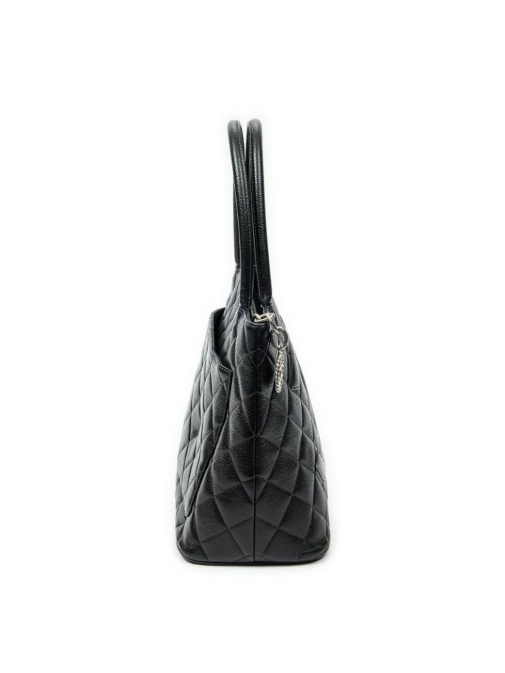 ★SOLD★ Chanel Timeless Medallion Tote Black Quilted Caviar Leather - Picture 4 of 10